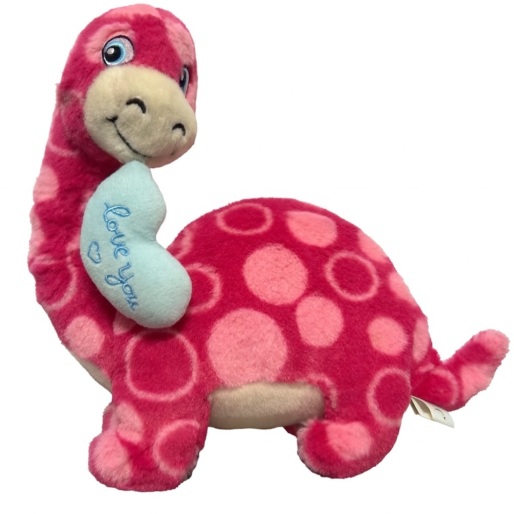 Valentine's Day plush dinosaur toy